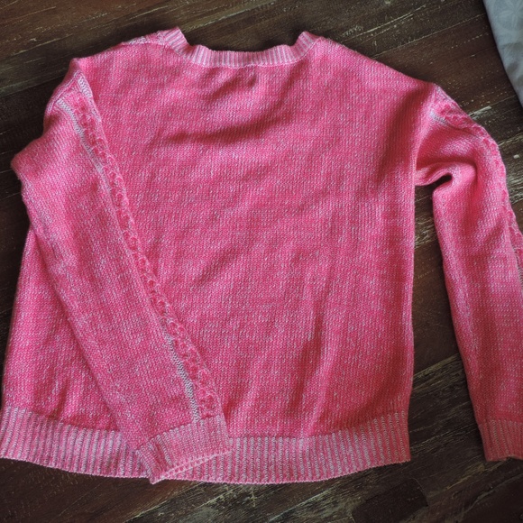 Mudd pink v neck sweater medium - Picture 4 of 4